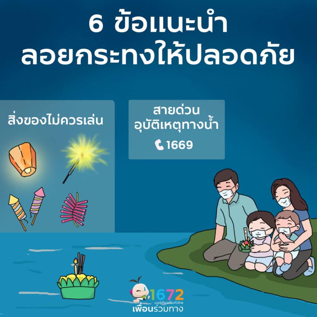 6 ข้อแนะนำลอยกระทงให้ปลอดภัย